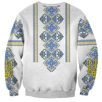 Vyshyvanka Day Sweatshirt Ukrainian Folk Traditions Pattern White Version