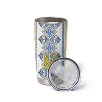 Vyshyvanka Day Tumbler Cup Ukrainian Folk Traditions Pattern White Version
