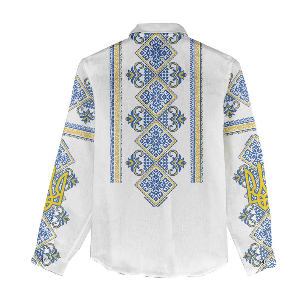 Vyshyvanka Day Women Casual Shirt Ukrainian Folk Traditions Pattern White Version