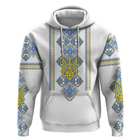 Vyshyvanka Day Zip Hoodie Ukrainian Folk Traditions Pattern White Version