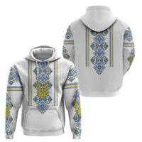 Vyshyvanka Day Zip Hoodie Ukrainian Folk Traditions Pattern White Version