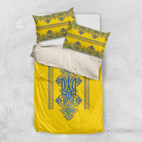 Vyshyvanka Day Bedding Set Ukrainian Folk Traditions Pattern Yellow Version