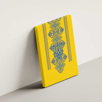 Vyshyvanka Day Canvas Wall Art Ukrainian Folk Traditions Pattern Yellow Version