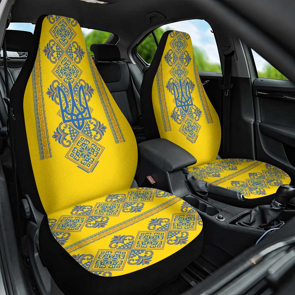 Vyshyvanka Day Car Seat Cover Ukrainian Folk Traditions Pattern Yellow Version