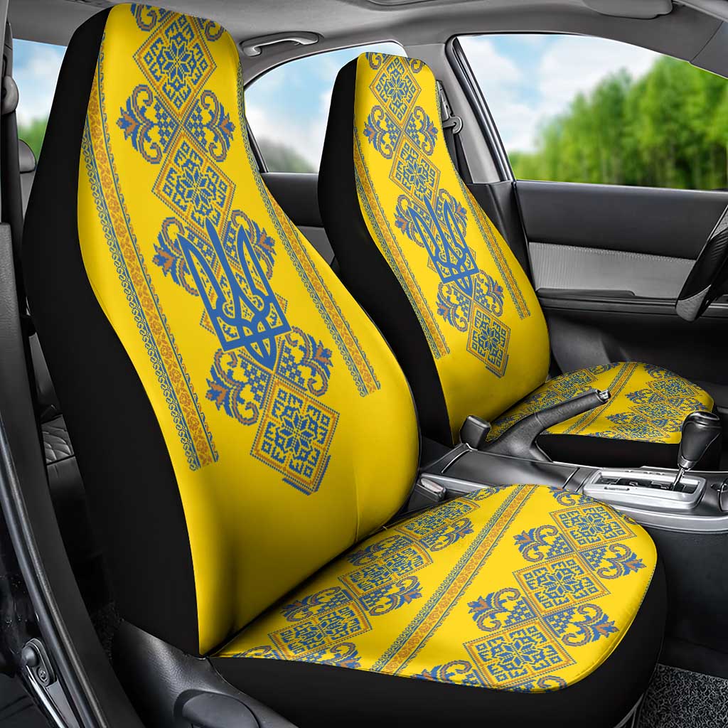 Vyshyvanka Day Car Seat Cover Ukrainian Folk Traditions Pattern Yellow Version