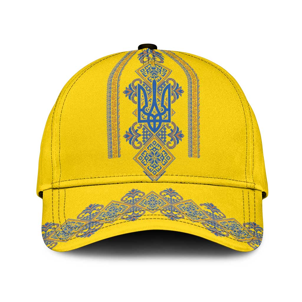 Vyshyvanka Day Classic Cap Ukrainian Folk Traditions Pattern Yellow Version