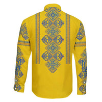 Vyshyvanka Day Family Matching Short Sleeve Bodycon Dress and Hawaiian Shirt Ukrainian Folk Traditions Pattern Yellow Version