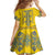 Vyshyvanka Day Family Matching Summer Maxi Dress and Hawaiian Shirt Ukrainian Folk Traditions Pattern Yellow Version