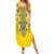 Vyshyvanka Day Family Matching Summer Maxi Dress and Hawaiian Shirt Ukrainian Folk Traditions Pattern Yellow Version
