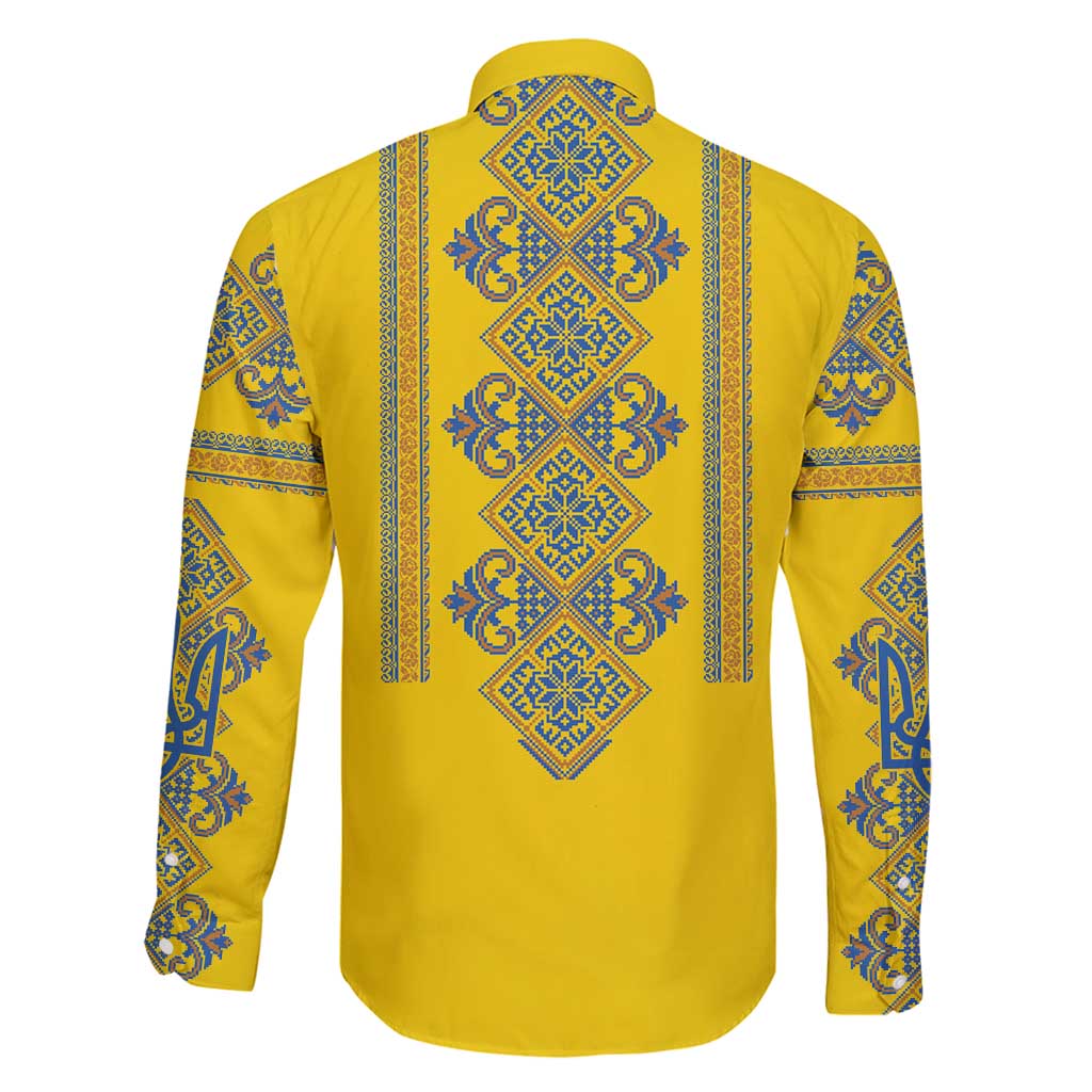 Vyshyvanka Day Family Matching Tank Maxi Dress and Hawaiian Shirt Ukrainian Folk Traditions Pattern Yellow Version
