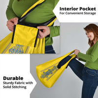 Vyshyvanka Day Grocery Bag Ukrainian Folk Traditions Pattern Yellow Version