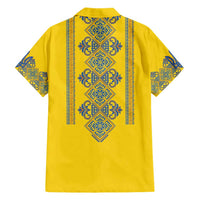 Vyshyvanka Day Hawaiian Shirt Ukrainian Folk Traditions Pattern Yellow Version