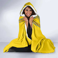 Vyshyvanka Day Hooded Blanket Ukrainian Folk Traditions Pattern Yellow Version