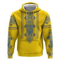 Vyshyvanka Day Hoodie Ukrainian Folk Traditions Pattern Yellow Version