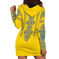 Vyshyvanka Day Hoodie Dress Ukrainian Folk Traditions Pattern Yellow Version