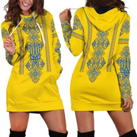 Vyshyvanka Day Hoodie Dress Ukrainian Folk Traditions Pattern Yellow Version