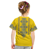 Vyshyvanka Day Kid T Shirt Ukrainian Folk Traditions Pattern Yellow Version