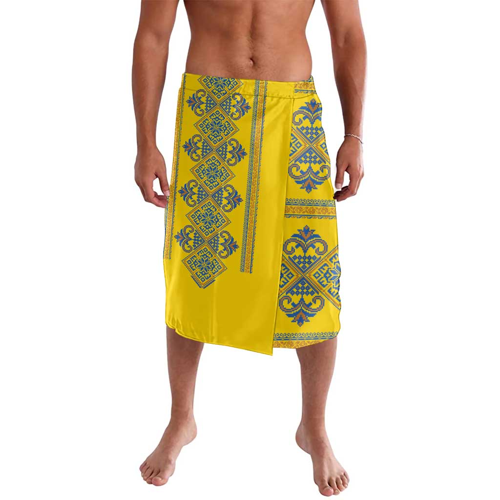 Vyshyvanka Day Lavalava Ukrainian Folk Traditions Pattern Yellow Version