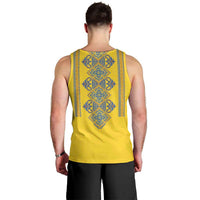 Vyshyvanka Day Men Tank Top Ukrainian Folk Traditions Pattern Yellow Version