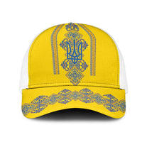 Vyshyvanka Day Mesh Trucker Cap Ukrainian Folk Traditions Pattern Yellow Version