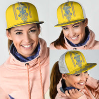 Vyshyvanka Day Mesh Trucker Cap Ukrainian Folk Traditions Pattern Yellow Version