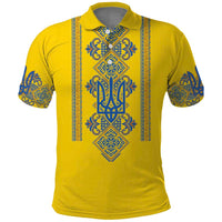 Vyshyvanka Day Polo Shirt Ukrainian Folk Traditions Pattern Yellow Version