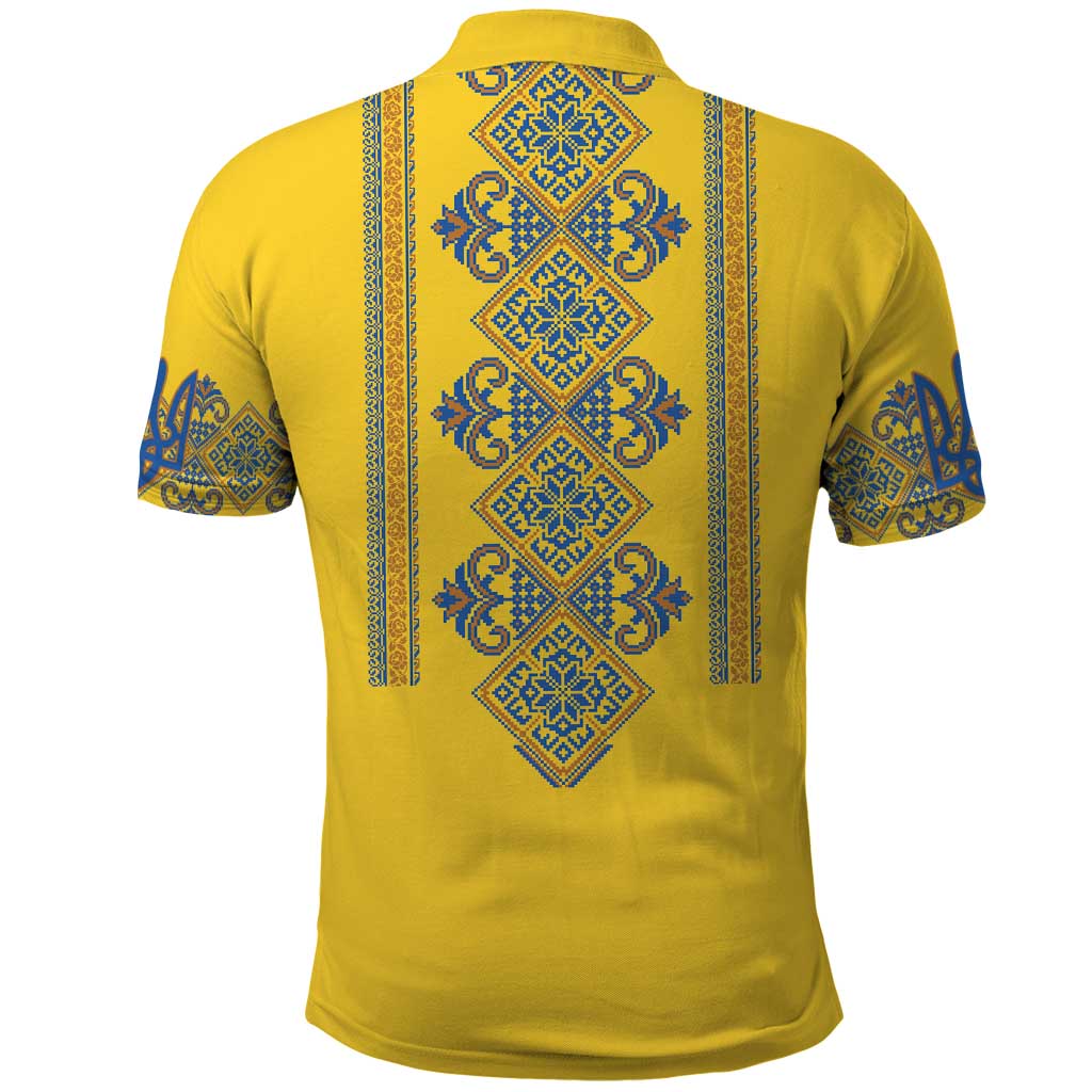Vyshyvanka Day Polo Shirt Ukrainian Folk Traditions Pattern Yellow Version
