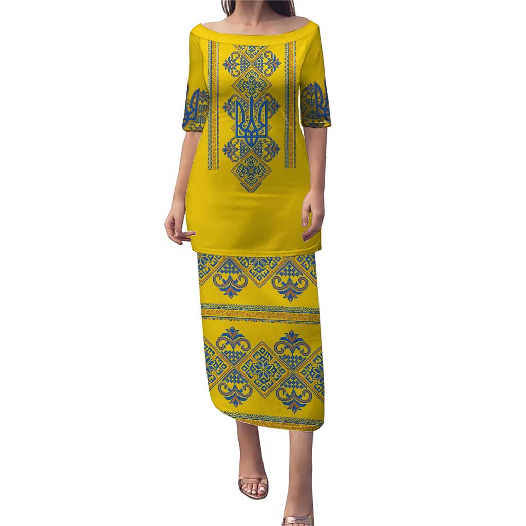 Vyshyvanka Day Puletasi Ukrainian Folk Traditions Pattern Yellow Version