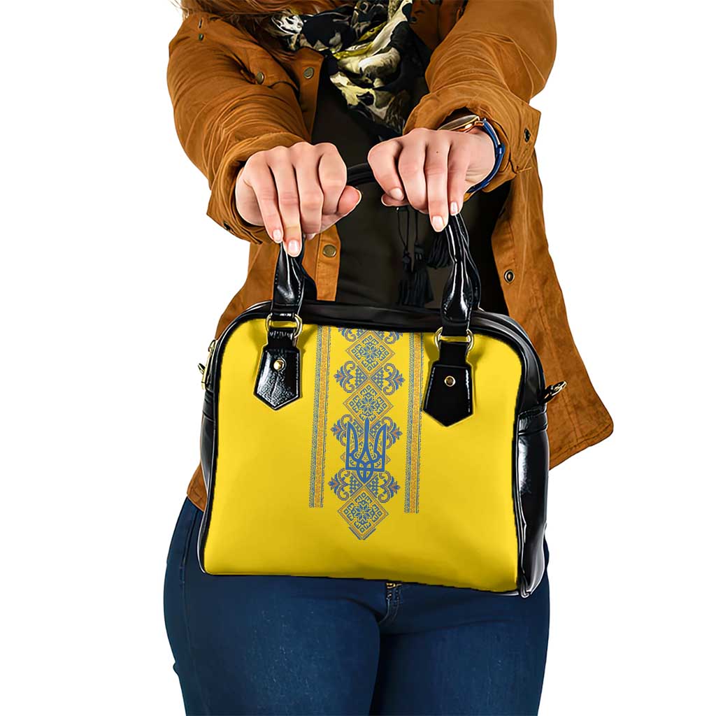 Vyshyvanka Day Shoulder Handbag Ukrainian Folk Traditions Pattern Yellow Version