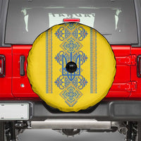 Vyshyvanka Day Spare Tire Cover Ukrainian Folk Traditions Pattern Yellow Version