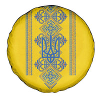 Vyshyvanka Day Spare Tire Cover Ukrainian Folk Traditions Pattern Yellow Version