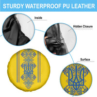Vyshyvanka Day Spare Tire Cover Ukrainian Folk Traditions Pattern Yellow Version