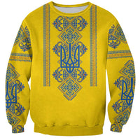 Vyshyvanka Day Sweatshirt Ukrainian Folk Traditions Pattern Yellow Version