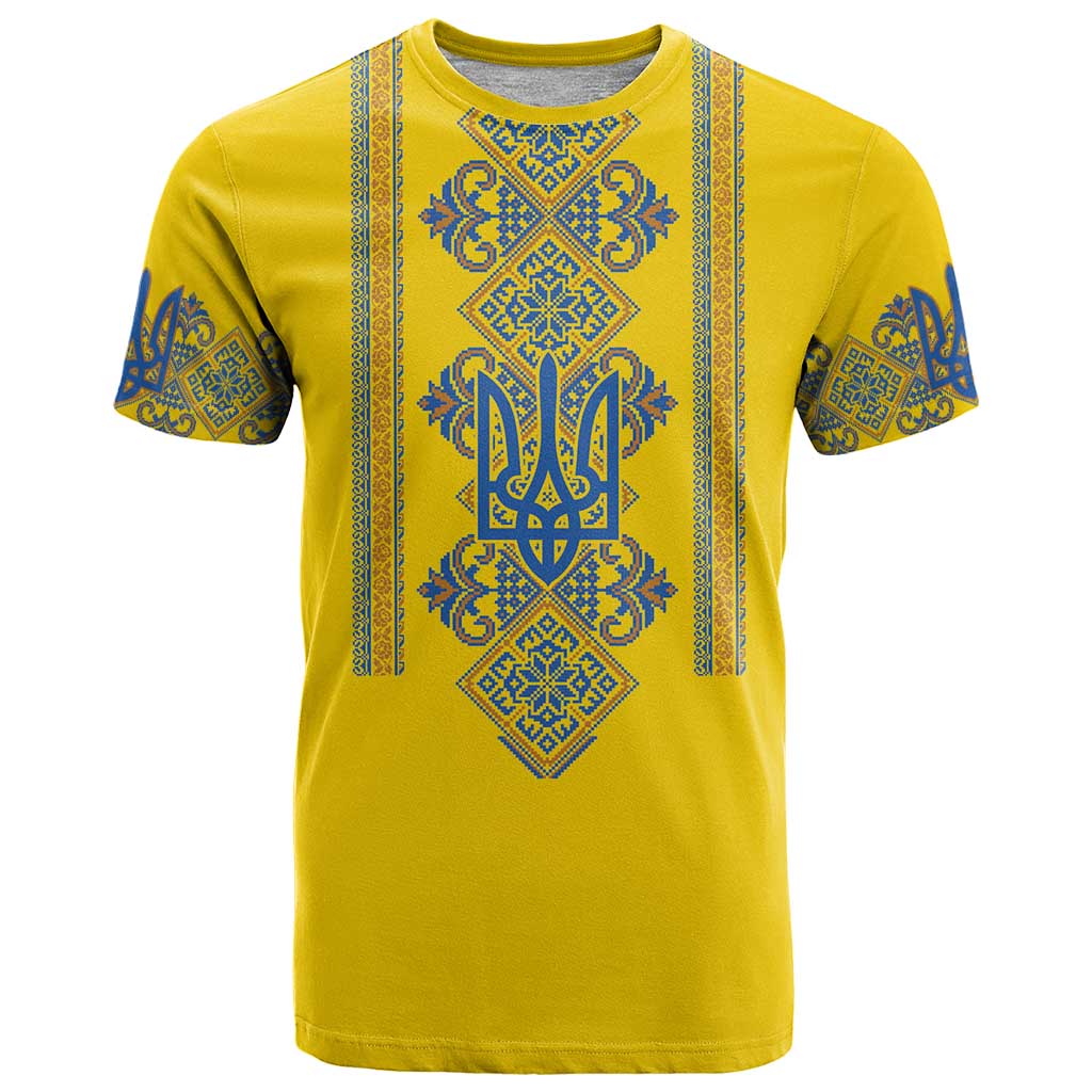 Vyshyvanka Day T Shirt Ukrainian Folk Traditions Pattern Yellow Version