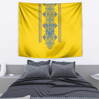 Vyshyvanka Day Tapestry Ukrainian Folk Traditions Pattern Yellow Version