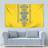 Vyshyvanka Day Tapestry Ukrainian Folk Traditions Pattern Yellow Version