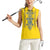 Vyshyvanka Day Women Sleeveless Polo Shirt Ukrainian Folk Traditions Pattern Yellow Version