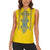 Vyshyvanka Day Women Sleeveless Polo Shirt Ukrainian Folk Traditions Pattern Yellow Version