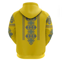 Vyshyvanka Day Zip Hoodie Ukrainian Folk Traditions Pattern Yellow Version