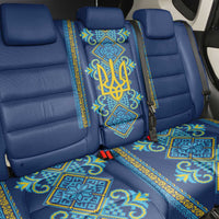 Vyshyvanka Day Back Car Seat Cover Ukrainian Folk Traditions Pattern Blue Version