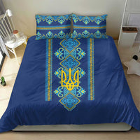Vyshyvanka Day Bedding Set Ukrainian Folk Traditions Pattern Blue Version