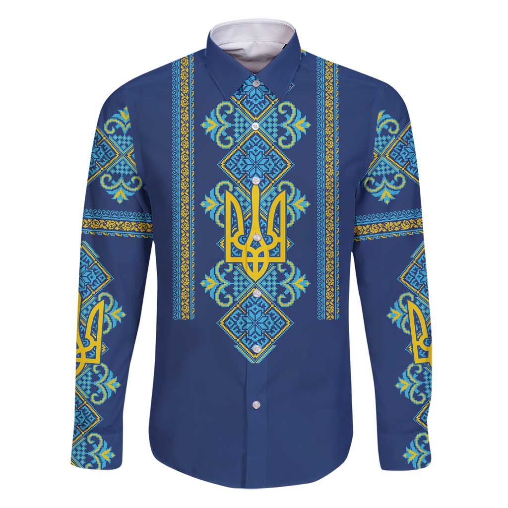 Vyshyvanka Day Family Matching Puletasi and Hawaiian Shirt Ukrainian Folk Traditions Pattern Blue Version