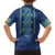 Vyshyvanka Day Family Matching Summer Maxi Dress and Hawaiian Shirt Ukrainian Folk Traditions Pattern Blue Version
