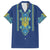 Vyshyvanka Day Family Matching Summer Maxi Dress and Hawaiian Shirt Ukrainian Folk Traditions Pattern Blue Version