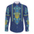 Vyshyvanka Day Family Matching Summer Maxi Dress and Hawaiian Shirt Ukrainian Folk Traditions Pattern Blue Version