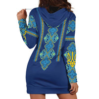 Vyshyvanka Day Hoodie Dress Ukrainian Folk Traditions Pattern Blue Version