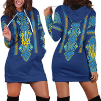 Vyshyvanka Day Hoodie Dress Ukrainian Folk Traditions Pattern Blue Version