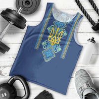Vyshyvanka Day Men Tank Top Ukrainian Folk Traditions Pattern Blue Version