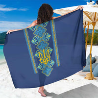 Vyshyvanka Day Sarong Ukrainian Folk Traditions Pattern Blue Version