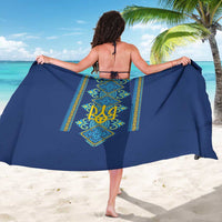 Vyshyvanka Day Sarong Ukrainian Folk Traditions Pattern Blue Version